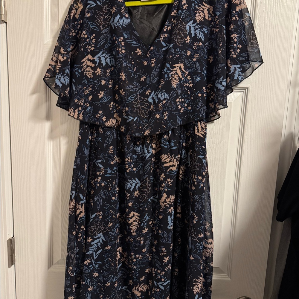 Floral Navy Blue Dress 22 plus